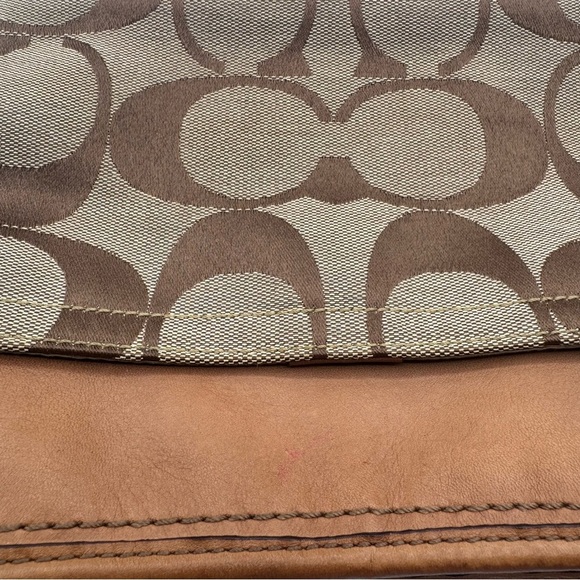 Coach Tan and Brown Signature Shoulder Bag | Very Good Condition - Picture 8 of 13